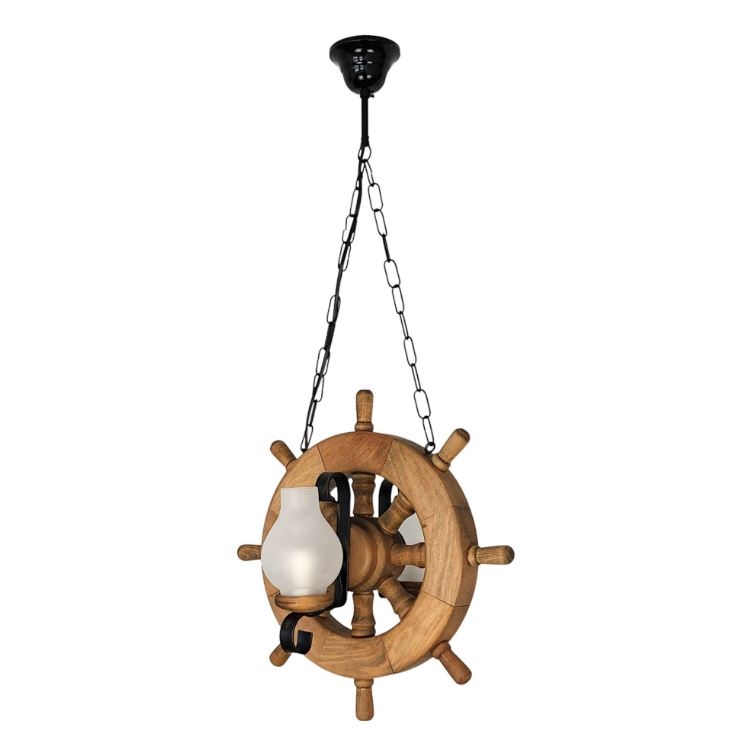 Żyrandol na łańcuchu TIMONA 2xE14/40W/230V buk - certyfikat FSC