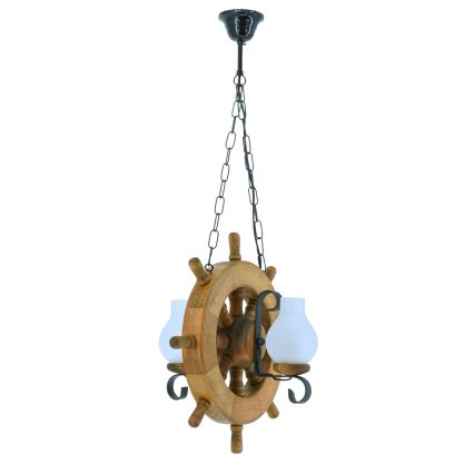 Żyrandol na łańcuchu TIMONA 2xE14/40W/230V buk