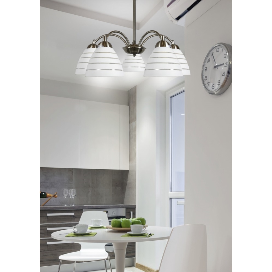 Żyrandol na łańcuchu ULI 5xE27/60W/230V