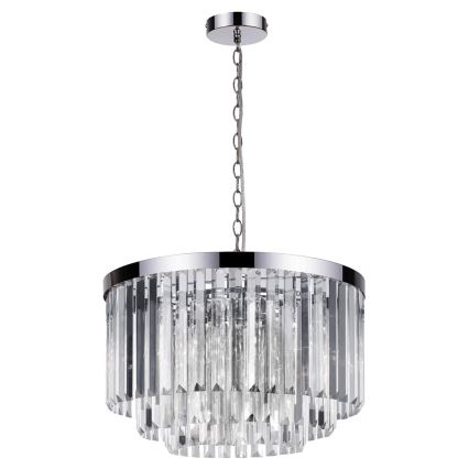 Żyrandol na łańcuchu VETRO 5xE14/60W/230V chrom błyszczący