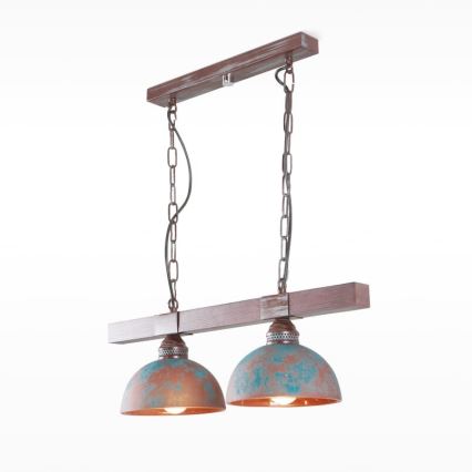 Żyrandol na łańcuchu VIRIONI 2xE27/60W/230v