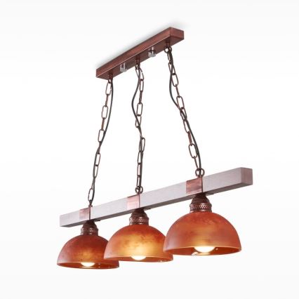 Żyrandol na łańcuchu VIRIONI 3xE27/60W/230V