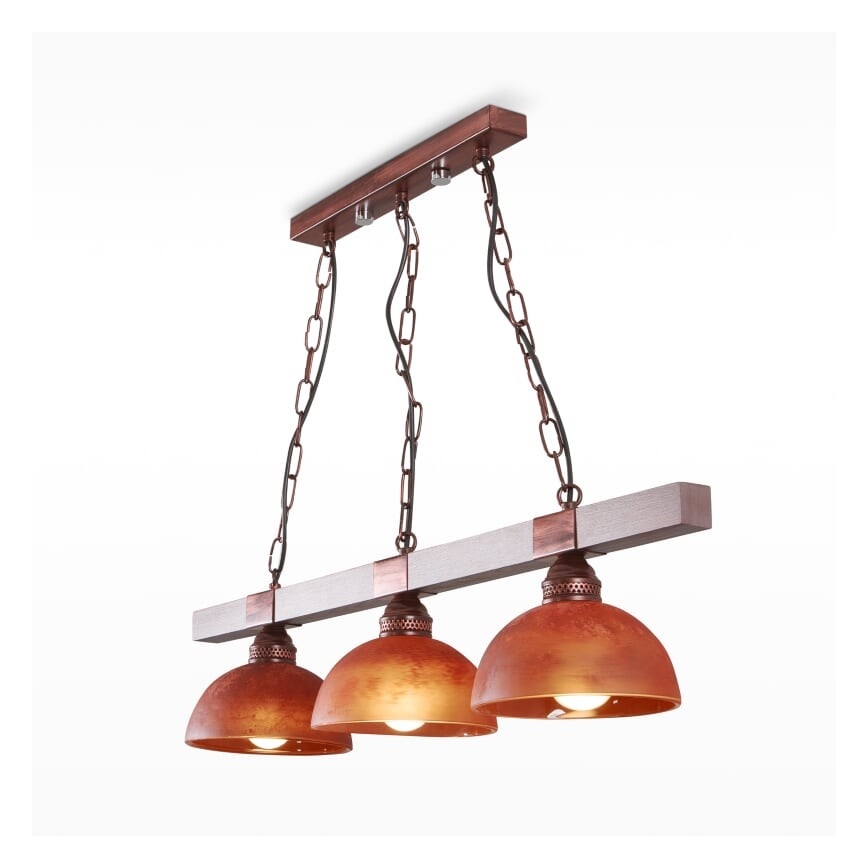 Żyrandol na łańcuchu VIRIONI 3xE27/60W/230V