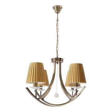 Żyrandol na łańcuchu VITORIA 4xE14/40W/230V żółty/mosiądz