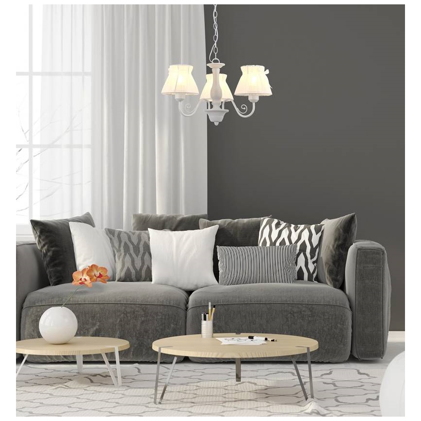 Żyrandol na łańcuchu ZEFIR 3xE27/40W/230V