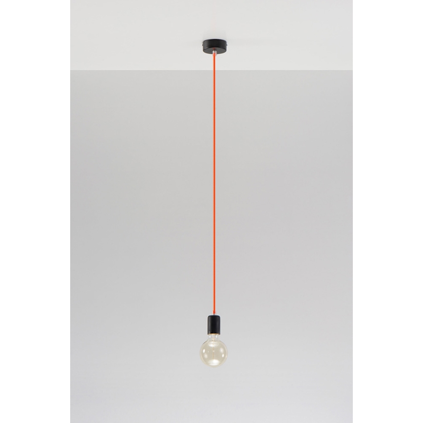 Żyrandol na Lanku EDISON 1xE27/60W/230V pomarańczowy