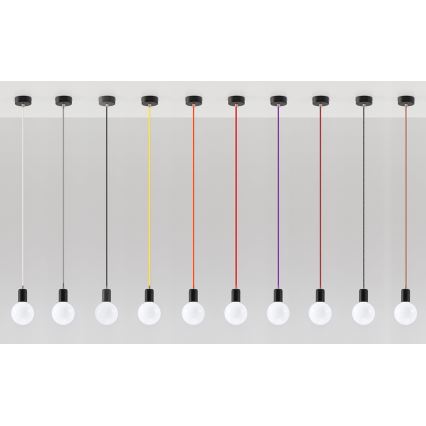 Żyrandol na Lanku EDISON 1xE27/60W/230V pomarańczowy