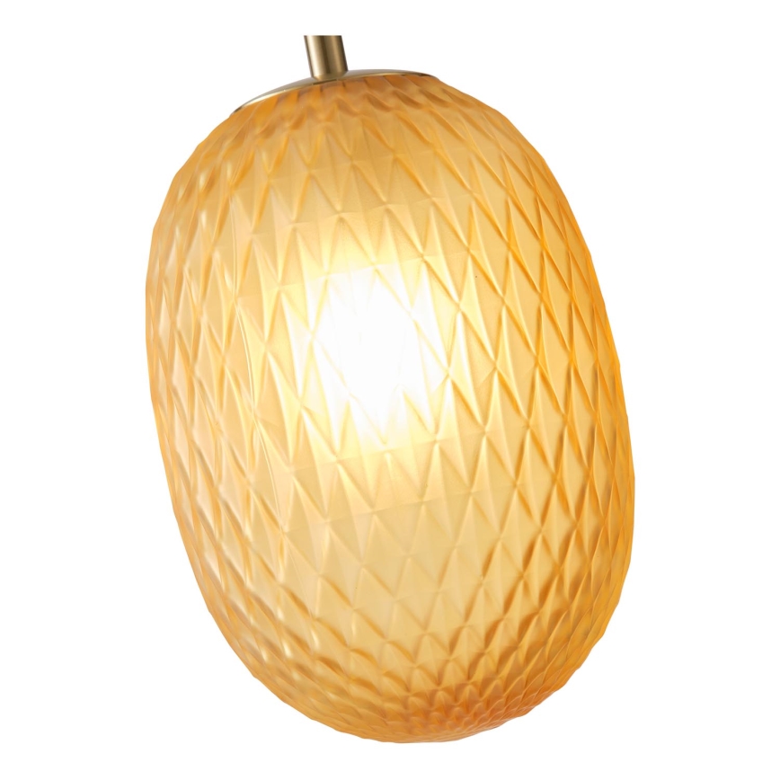 Żyrandol na lince 1xE14/25W/230V brązowy śr. 15 cm