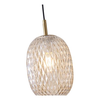 Żyrandol na lince 1xE14/25W/230V przezroczysty śr. 15 cm