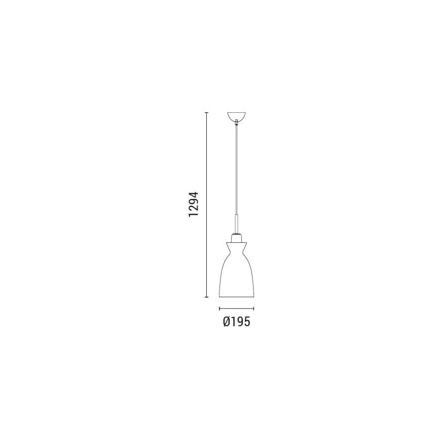 Żyrandol na lince 1xE27/15W/230V biały śr. 19,5 cm