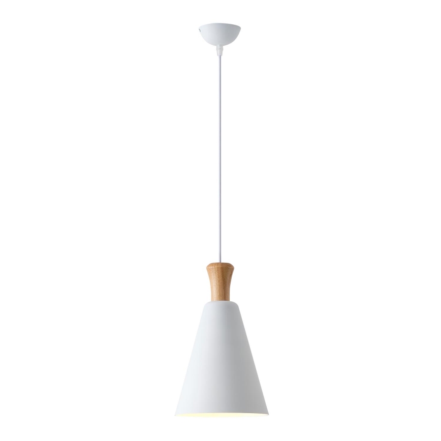 Żyrandol na lince 1xE27/15W/230V biały śr. 20 cm