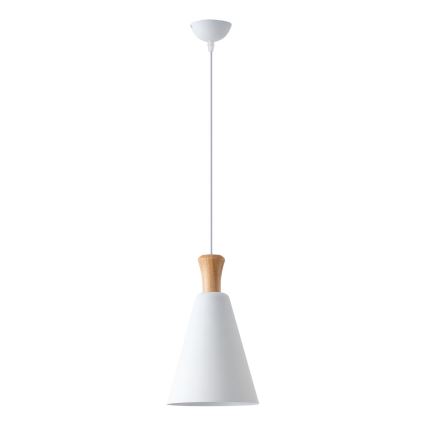 Żyrandol na lince 1xE27/15W/230V biały śr. 20 cm