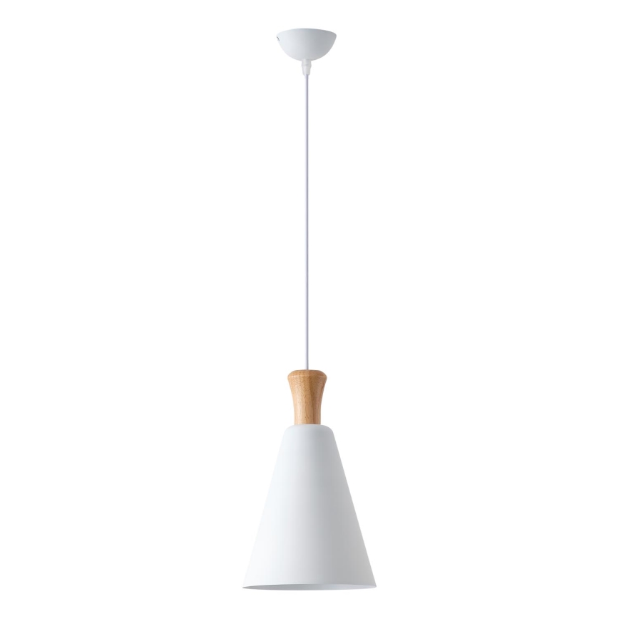 Żyrandol na lince 1xE27/15W/230V biały śr. 20 cm