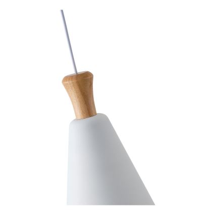 Żyrandol na lince 1xE27/15W/230V biały śr. 20 cm