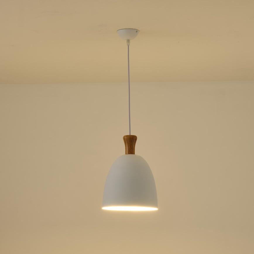 Żyrandol na lince 1xE27/15W/230V biały śr. 23 cm