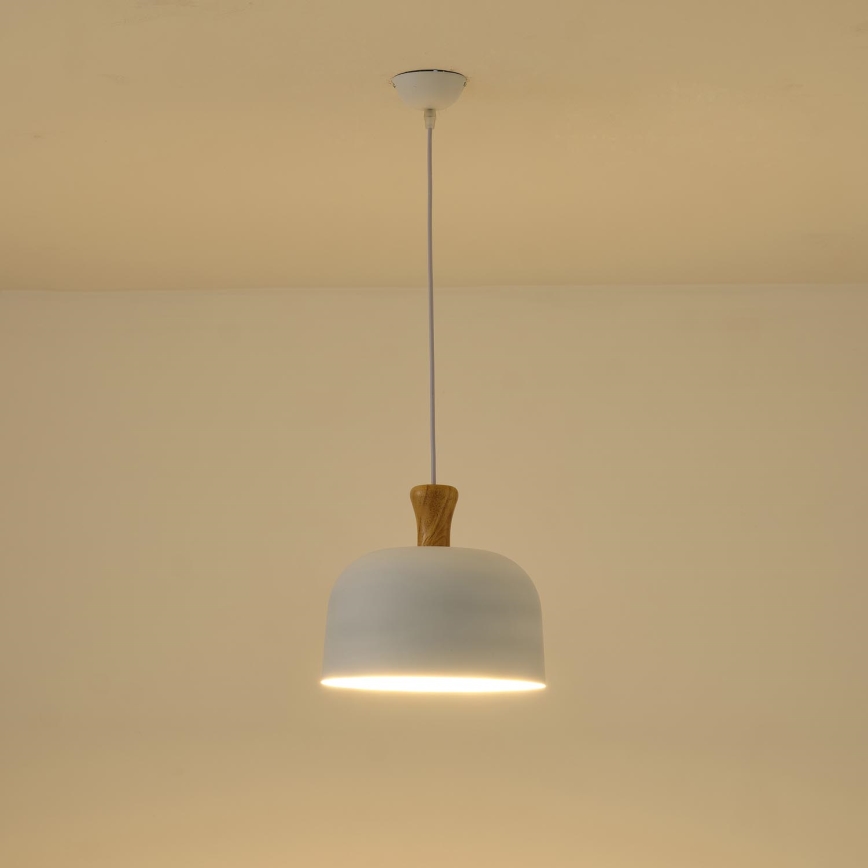 Żyrandol na lince 1xE27/15W/230V biały śr. 27 cm