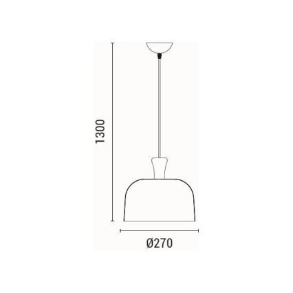 Żyrandol na lince 1xE27/15W/230V biały śr. 27 cm