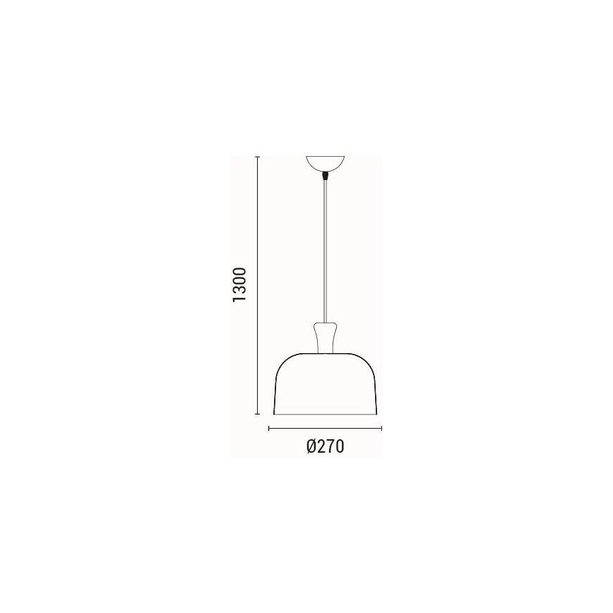 Żyrandol na lince 1xE27/15W/230V biały śr. 27 cm