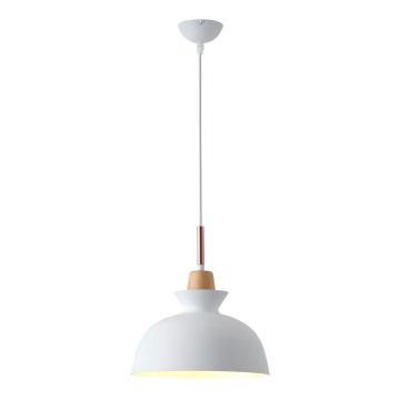 Żyrandol na lince 1xE27/15W/230V biały śr. 28 cm