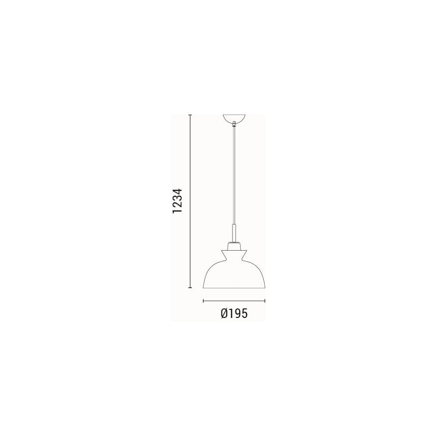 Żyrandol na lince 1xE27/15W/230V biały śr. 28 cm