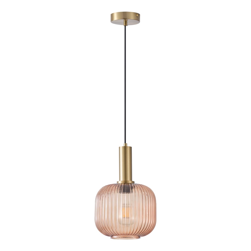Żyrandol na lince 1xE27/15W/230V brązowy śr. 20 cm