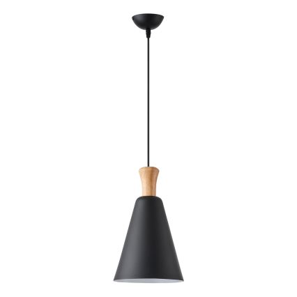 Żyrandol na lince 1xE27/15W/230V czarny śr. 20 cm