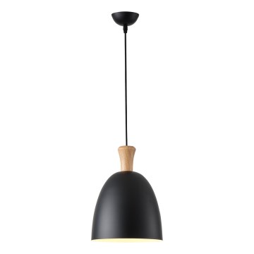 Żyrandol na lince 1xE27/15W/230V czarny śr. 23 cm