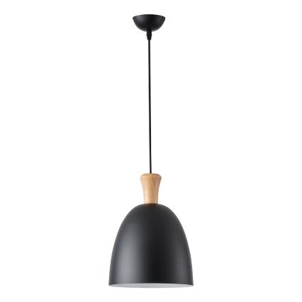 Żyrandol na lince 1xE27/15W/230V czarny śr. 23 cm