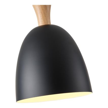 Żyrandol na lince 1xE27/15W/230V czarny śr. 23 cm
