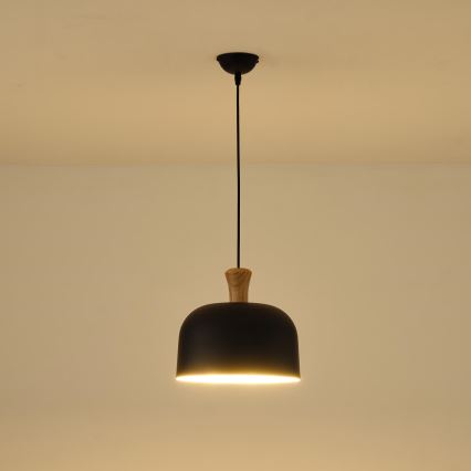 Żyrandol na lince 1xE27/15W/230V czarny śr. 27 cm
