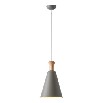 Żyrandol na lince 1xE27/15W/230V szary śr. 20 cm