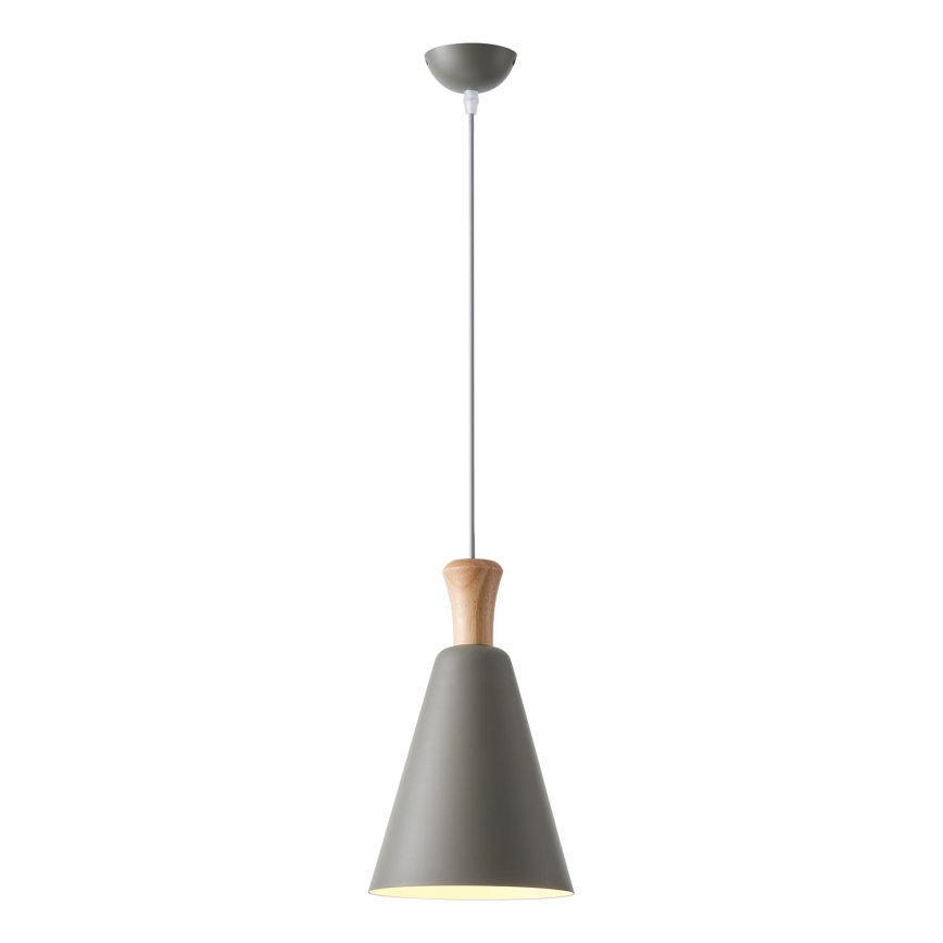 Żyrandol na lince 1xE27/15W/230V szary śr. 20 cm