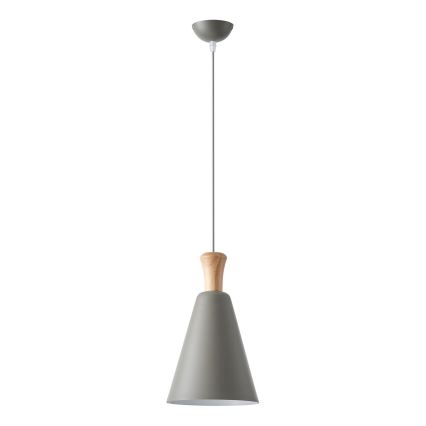Żyrandol na lince 1xE27/15W/230V szary śr. 20 cm