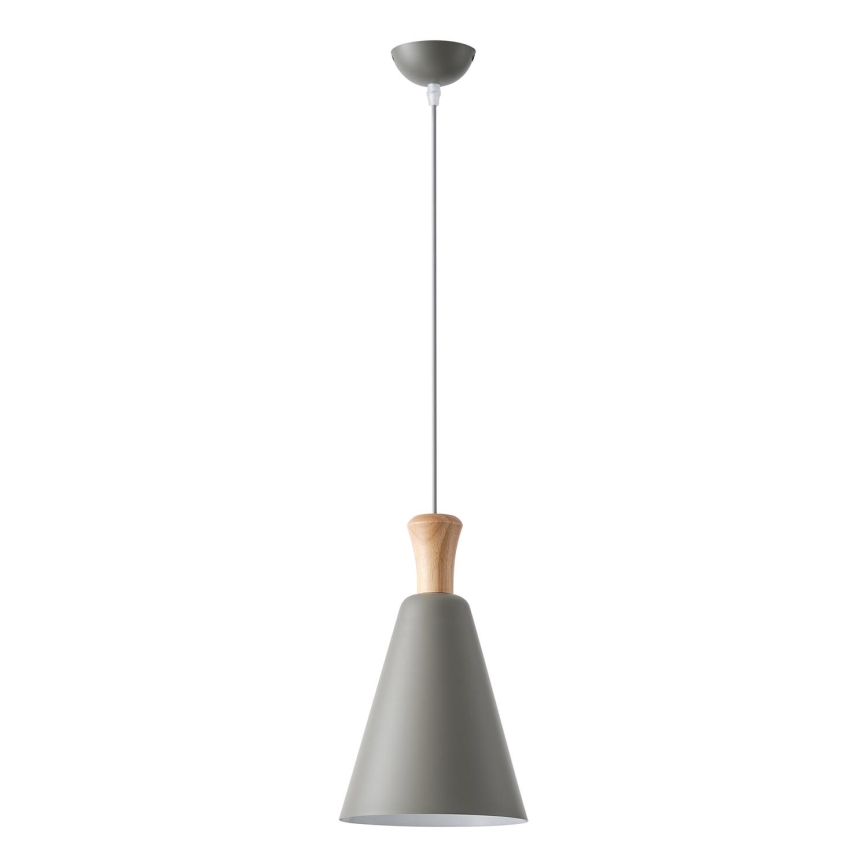 Żyrandol na lince 1xE27/15W/230V szary śr. 20 cm
