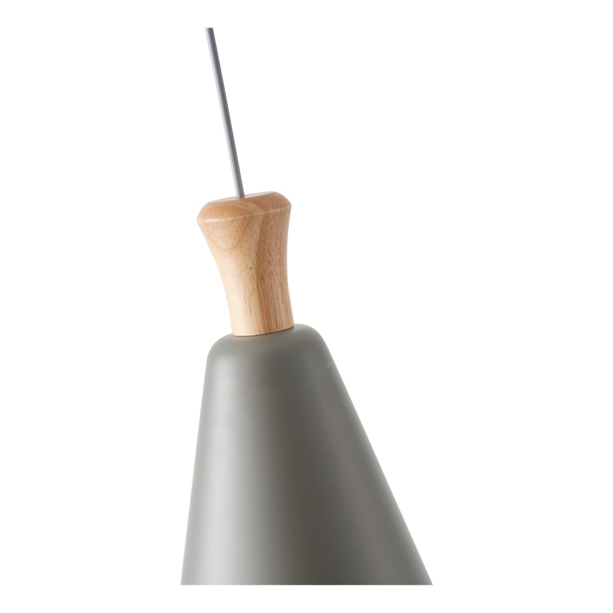 Żyrandol na lince 1xE27/15W/230V szary śr. 20 cm