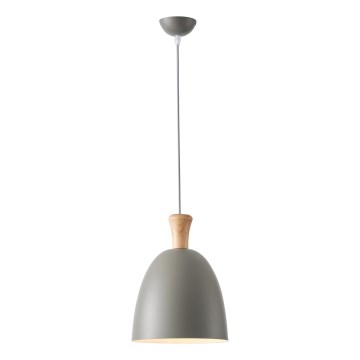 Żyrandol na lince 1xE27/15W/230V szary śr. 23 cm