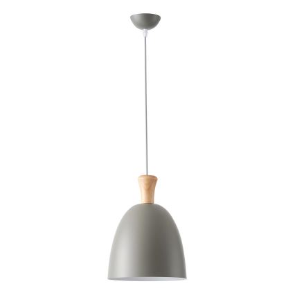 Żyrandol na lince 1xE27/15W/230V szary śr. 23 cm