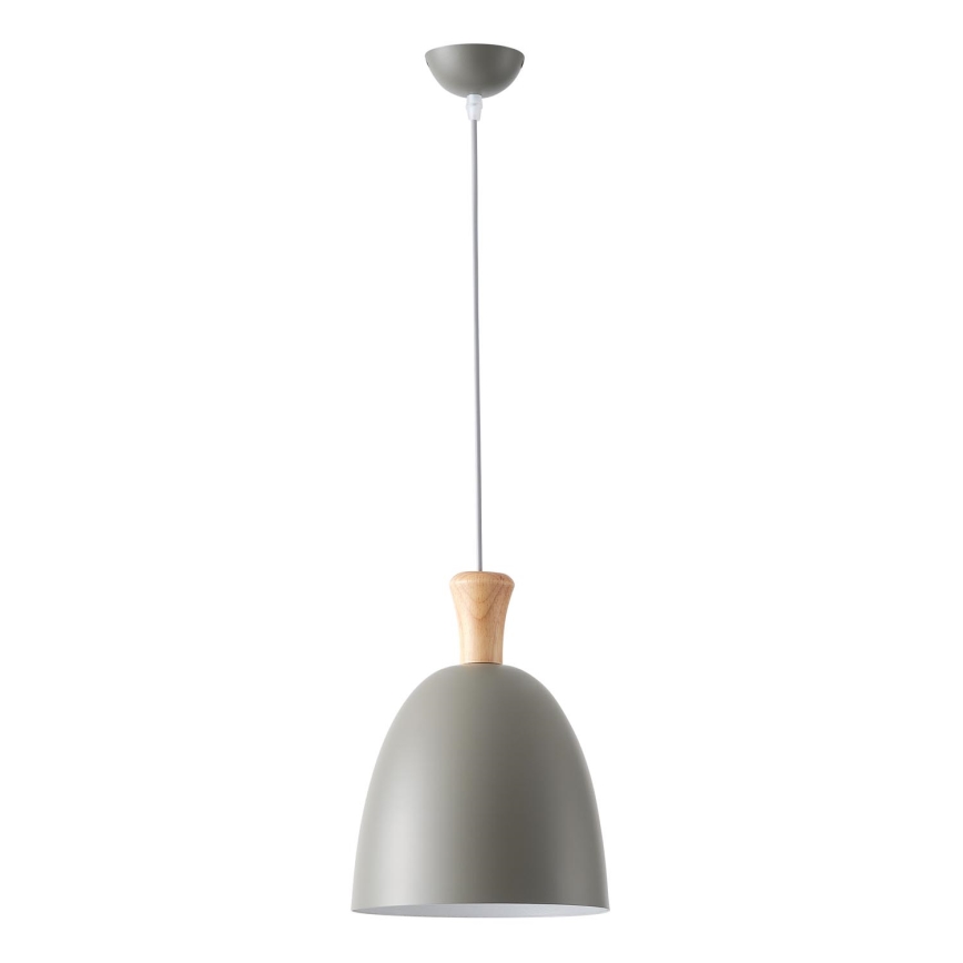 Żyrandol na lince 1xE27/15W/230V szary śr. 23 cm
