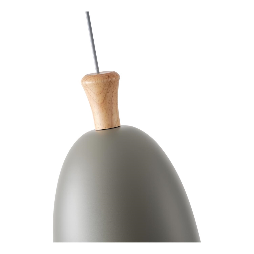 Żyrandol na lince 1xE27/15W/230V szary śr. 23 cm