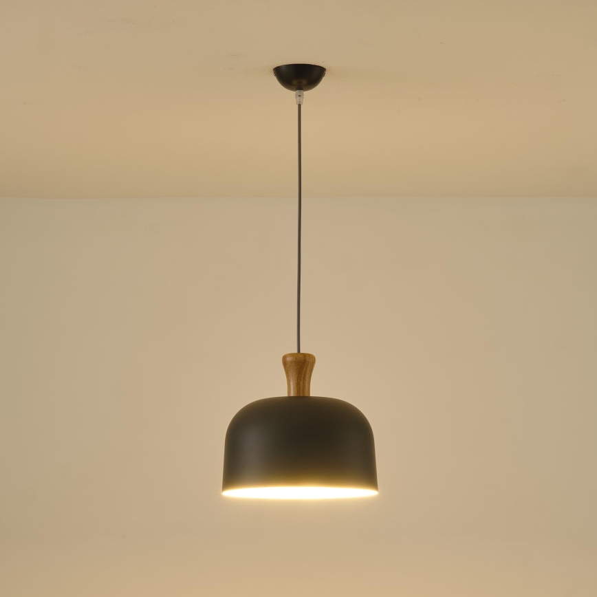 Żyrandol na lince 1xE27/15W/230V szary śr. 27 cm
