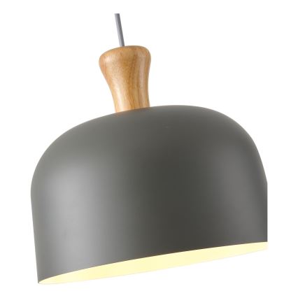Żyrandol na lince 1xE27/15W/230V szary śr. 27 cm