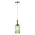 Żyrandol na lince 1xE27/15W/230V zielony 13 cm