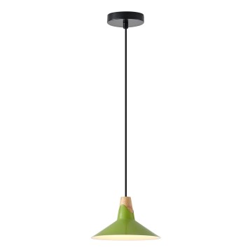 Żyrandol na lince 1xE27/15W/230V zielony