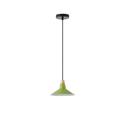 Żyrandol na lince 1xE27/15W/230V zielony