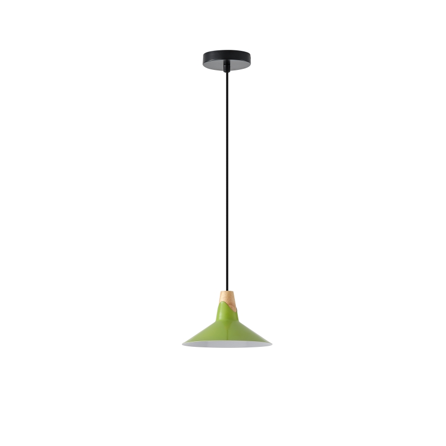 Żyrandol na lince 1xE27/15W/230V zielony