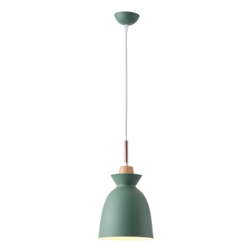 Żyrandol na lince 1xE27/15W/230V zielony śr. 19,5 cm