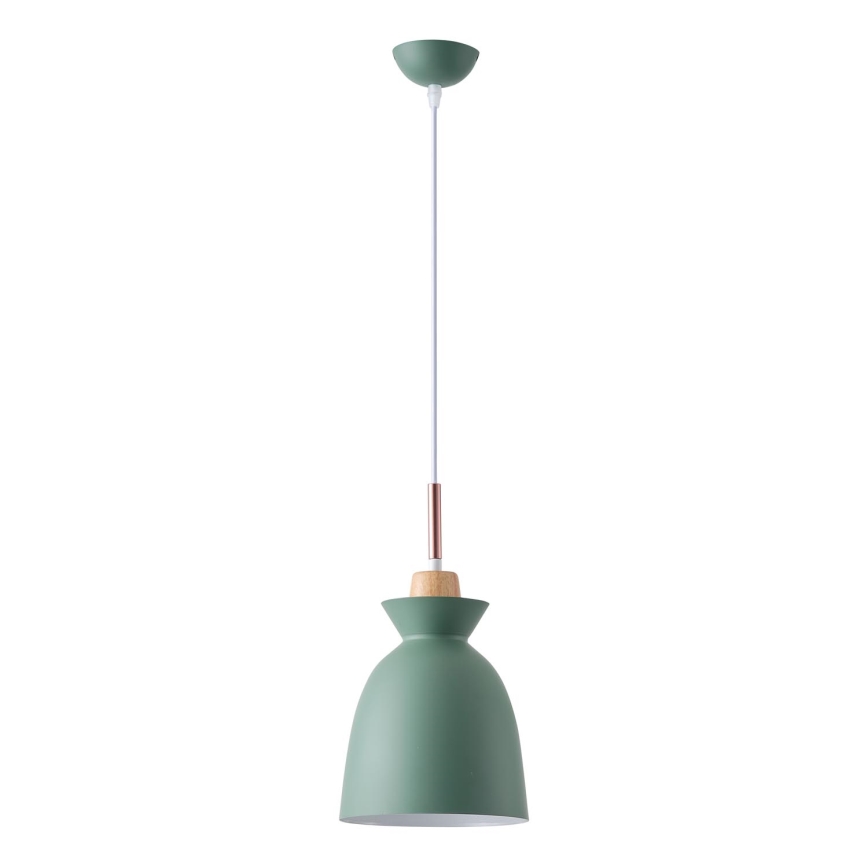 Żyrandol na lince 1xE27/15W/230V zielony śr. 19,5 cm