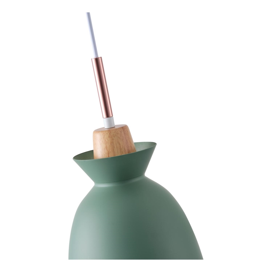 Żyrandol na lince 1xE27/15W/230V zielony śr. 19,5 cm