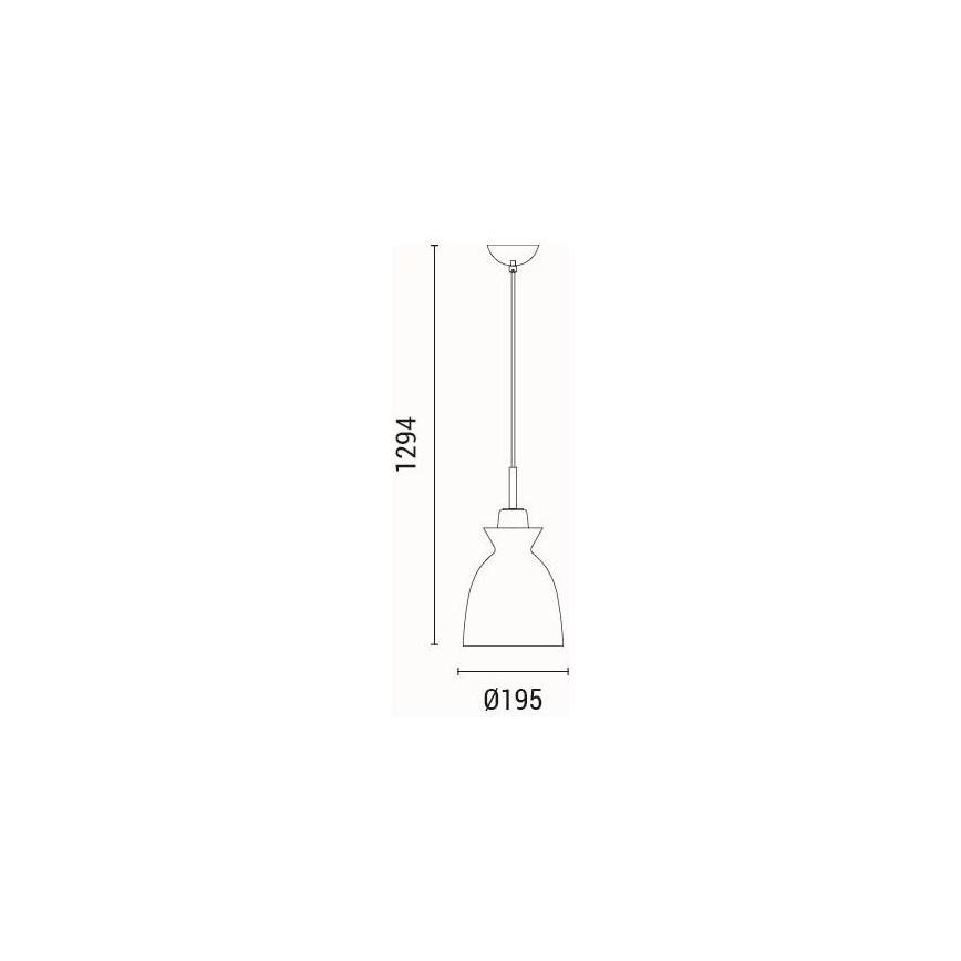 Żyrandol na lince 1xE27/15W/230V zielony śr. 19,5 cm