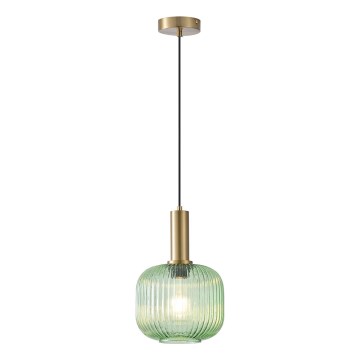 Żyrandol na lince 1xE27/15W/230V zielony śr. 20 cm
